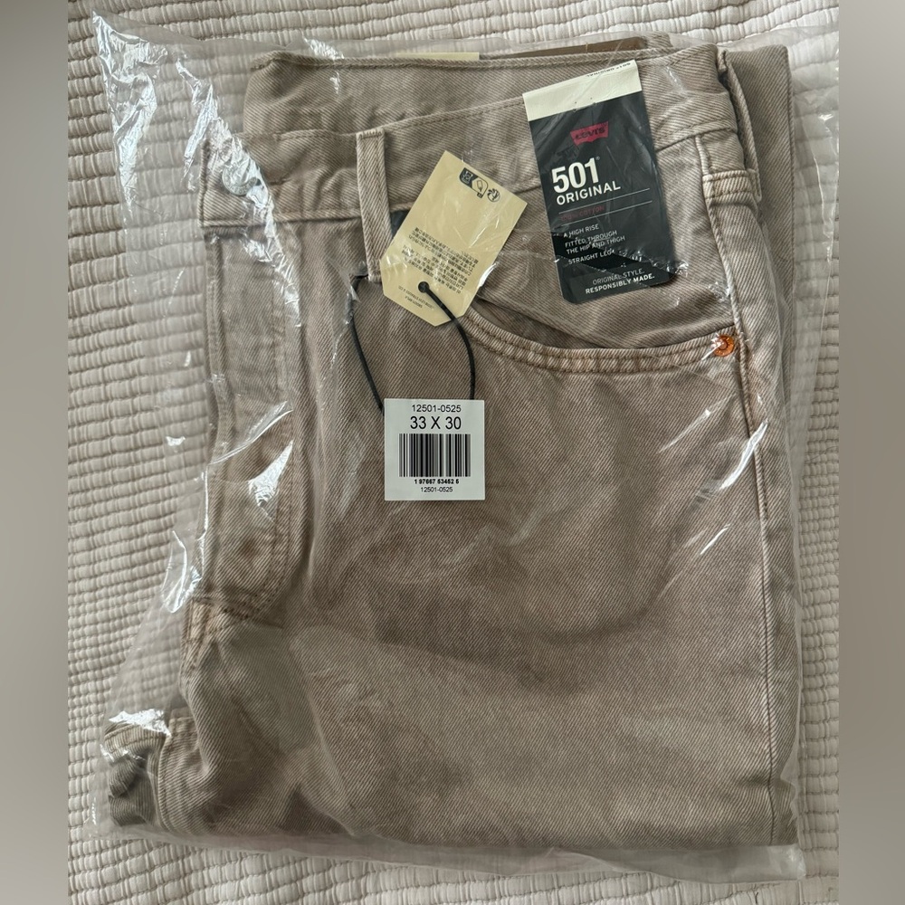 Levi’s 501 Jeans, Color: You’re Not Welcome (beige)
